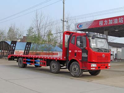 拉20-29噸解放小三軸平板運(yùn)輸車